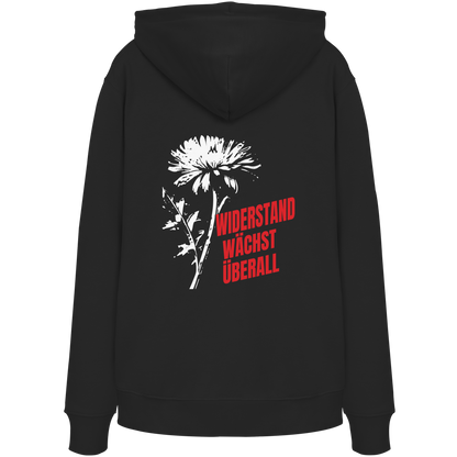 Widerstand wächst überall – Hoodie – finale Anton-Typografie v2, Shirtigo-Produktvorschau