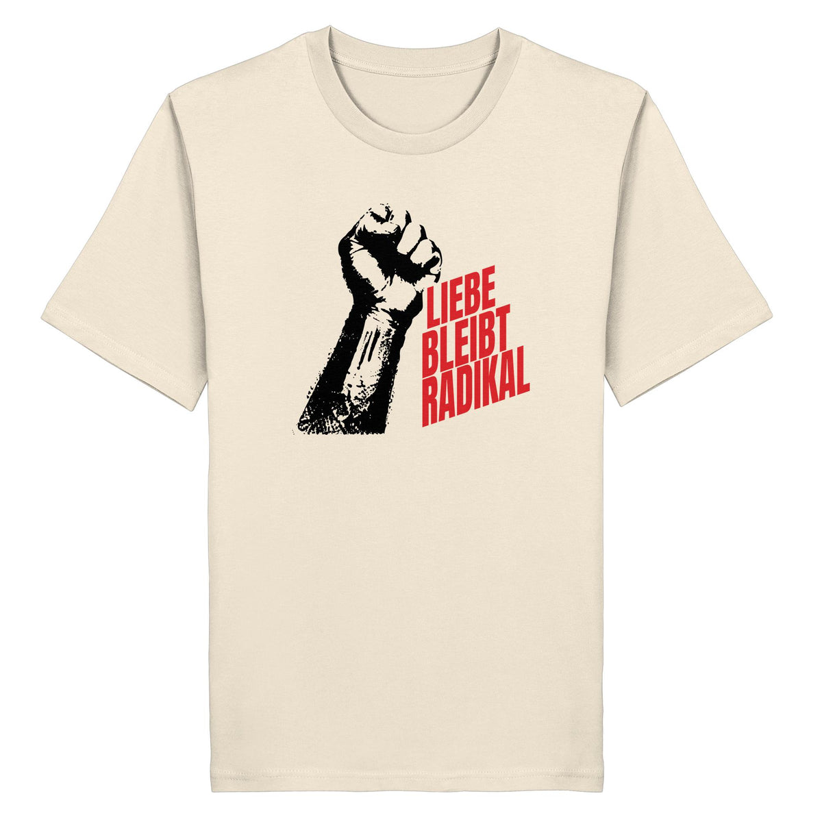 Liebe bleibt radikal – T-Shirt – Natur, digitale Shirtigo-Produktvorschau